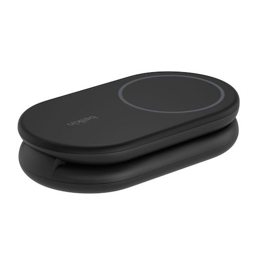 Belkin Безжично зарядно Qi2 и кабел USB-C 15W Power Delivery Черен (BoostCharge Qi2)