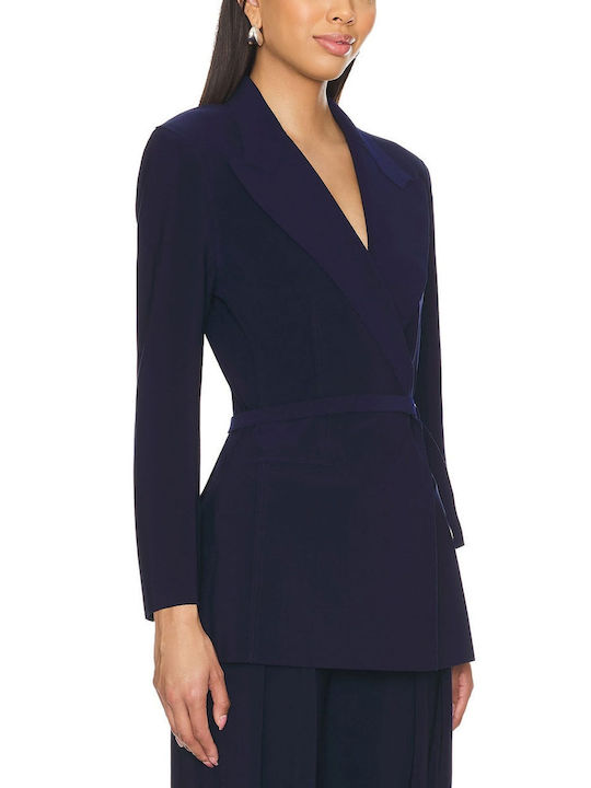 Norma Kamali Women's Double Breasted Blazer Navy Blue