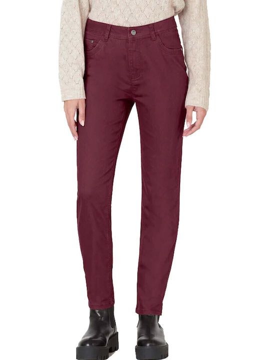 Damen Stoff Hose in Schmalem Schnitt Lila