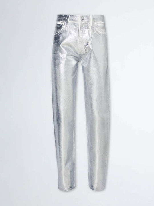 Women's Jean Trousers Silver