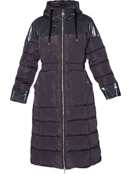 Magnete Kurz Damen Puffer Jacke für Winter Dark Grey
