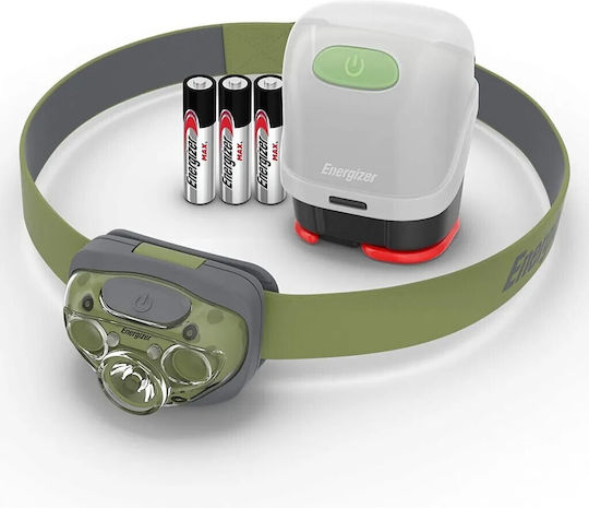 Energizer Headlamp LED IPX4 with Maximum Brightness 260lm Vision Hd 3pcs Green