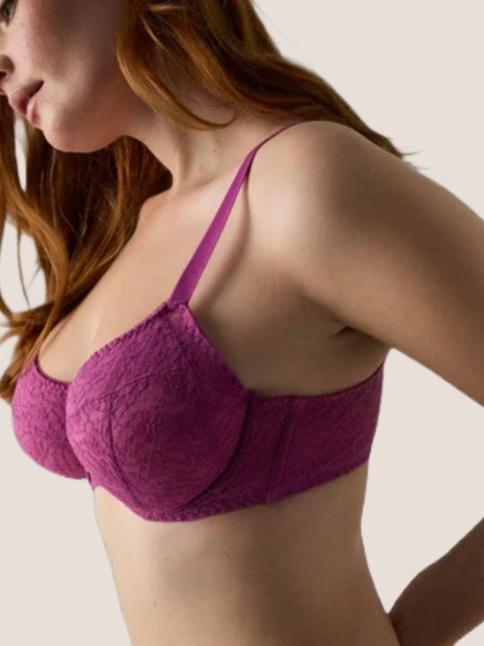 Ysabel Mora Minimizer Minimizer Bra without Padding Underwire Magenta Fuchsia