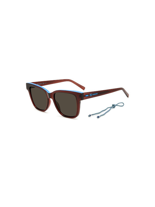 Missoni Women's Sunglasses with Burgundy Plastic Frame and Brown Lens MMI 0133/S 09Q/70