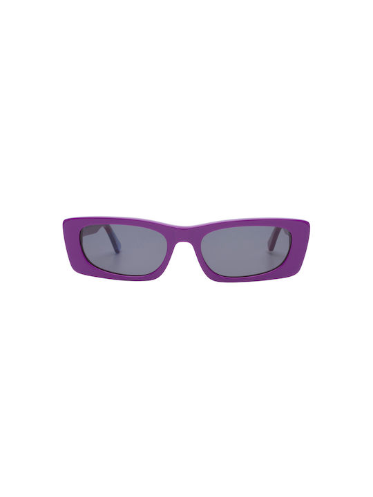 Urban Owl Centric Women's Sunglasses with Purple Plastic Frame and Gray Lens