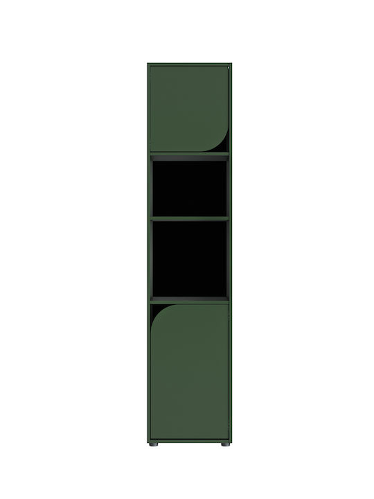 Kids Wooden Bookcase Green 45x40x200cm