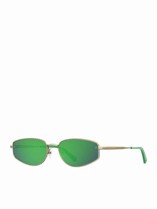 Chiara Ferragni Unisex Γυαλιά Ηλίου με Χρυσό Μεταλλικό Σκελετό και Πράσινο Καθρέφτη Φακό CF 7025/S PEF/Z9