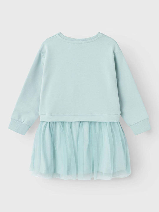 Children's Dress Long Sleeve Tulle Mint