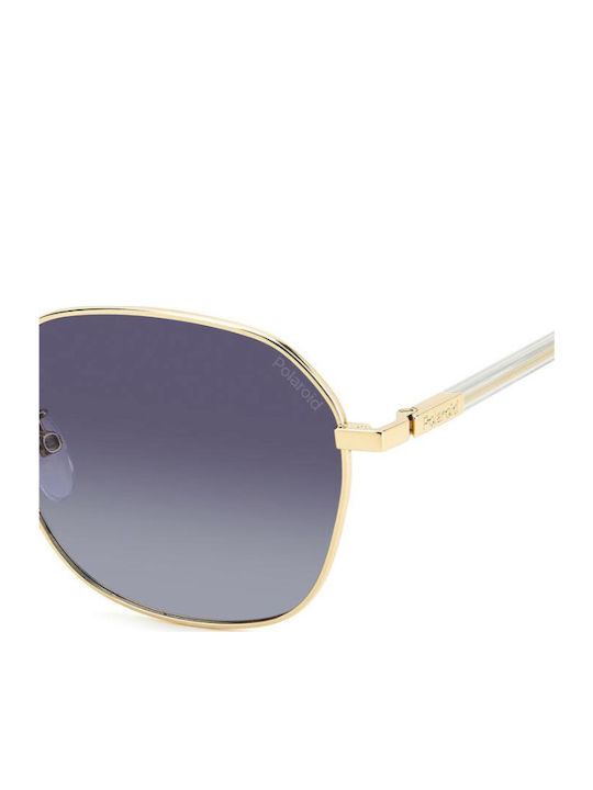 Polaroid Women's Sunglasses with Gold Metal Frame and Gray Gradient Lens PLD4168/G J5G/WJ