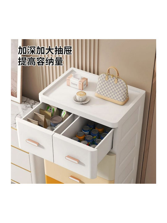 Kids Chest of Drawers White with 6 Drawers 114x60x43cm