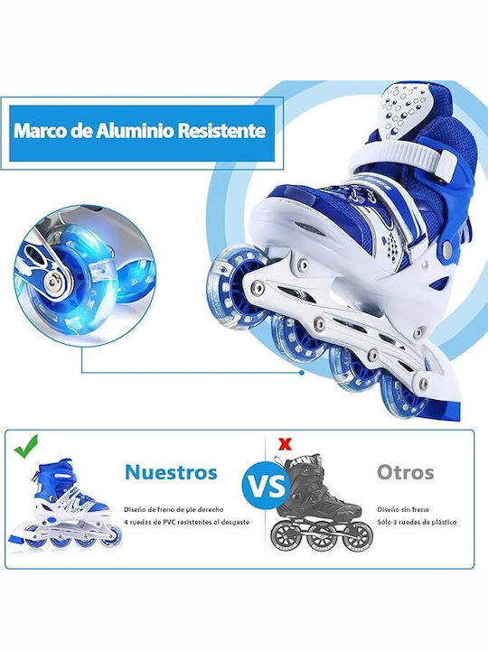 15789 Inline Einstellbar Rollers Blau Erwachsene/Kinder