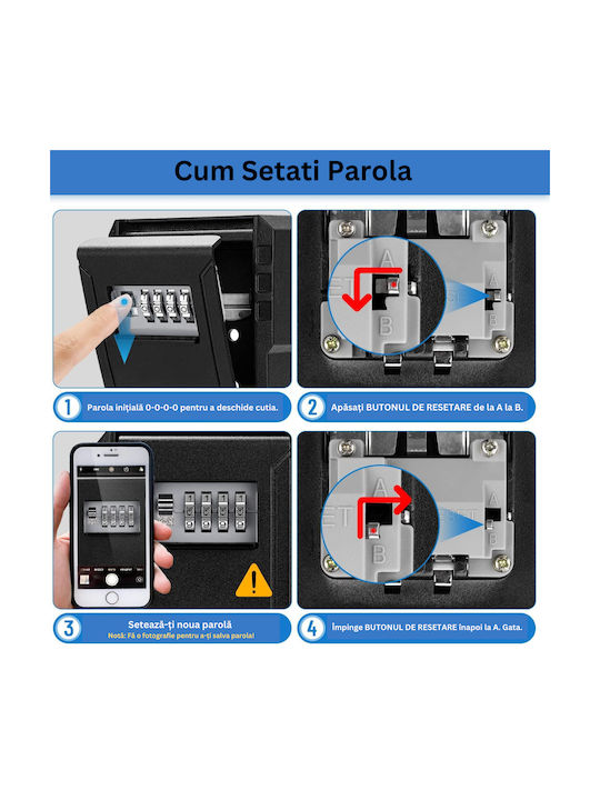 Combination Key Holder with Combination Dial 7 Hooks Combination Key Holder with Combination Dial 7 Hooks
