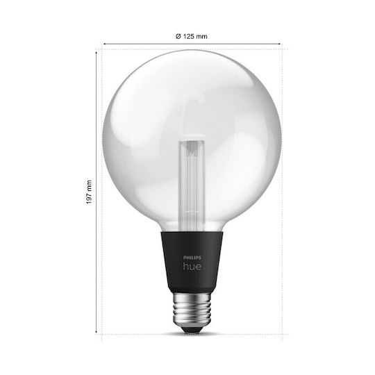 Philips Smart Λάμπα LED 6.8W για Ντουί E27 και Σχήμα G125 RGBW 500lm