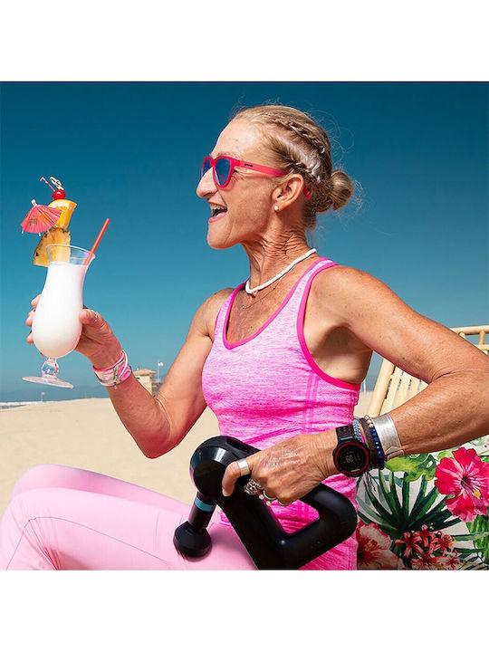 Goodr Flamingos On A Booze Cruise Sunglasses with Pink Plastic Frame and Light Blue Lens