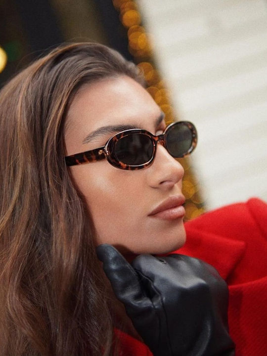 AV Sunglasses Alex Women's Sunglasses with Brown Tartaruga Plastic Frame and Brown Lens