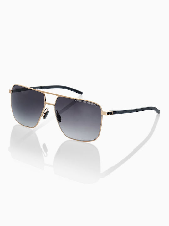 Porsche Design Men's Sunglasses with Gold Metal Frame and Green Gradient Lens p8963 d226