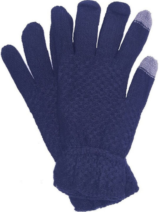 Unisex Knitted Touch Gloves Blue