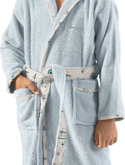 Saint Clair Kids Hooded Bathrobe Sky Saint Clair Kids Hooded Bathrobe Sky