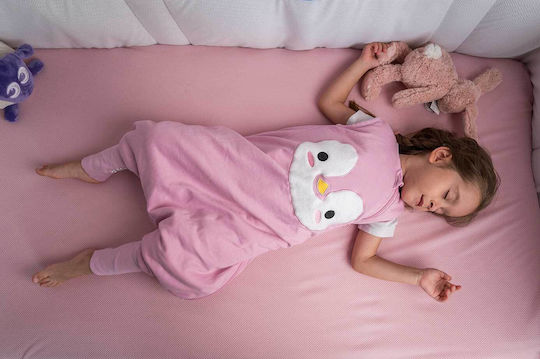 Baby Bliss Winter Sleeping Bag with Feet 2.5 Tog Penguin Pink