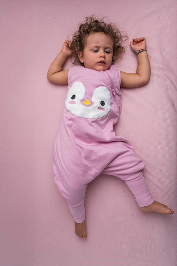 Baby Bliss Winter Sleeping Bag with Feet 2.5 Tog Penguin Pink