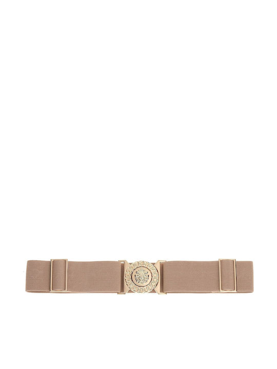 Wide Elastic Women's Belt Brown