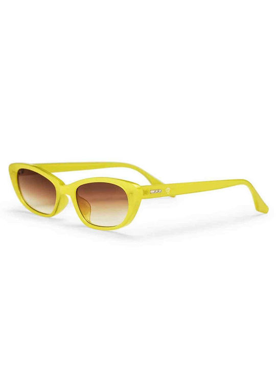 Chpo Vienna Women's Sunglasses with Plastic Frame Lemon Brown 16133QA