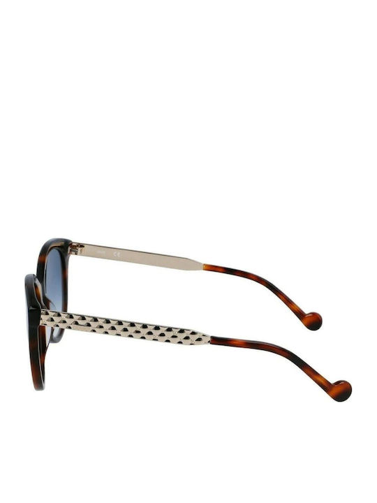 Liu Jo Women's Sunglasses with Brown Tartaruga Frame and Blue Gradient Lens