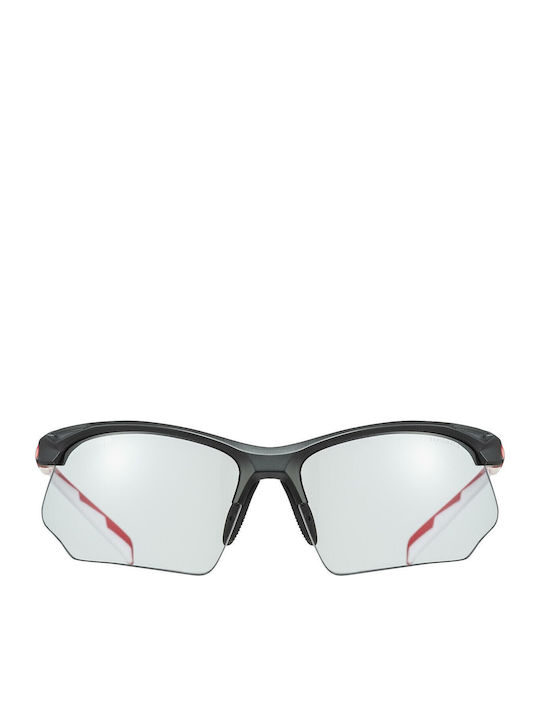 Uvex Sportstyle 802 Unisex Γυαλιά Ηλίου με Μαύρο Κοκκάλινο Σκελετό και Γκρι Φακό S5308722301
