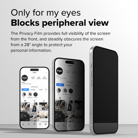 Ringke Privacy Tempered Glass 2τμχ (iPhone 17 Pro Max / iPhone 16 Pro Max)