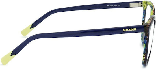 Missoni Weiblich Kunststoff Brillenrahmen Marineblau MIS 0146 GF5