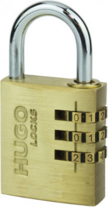 Hugo Locks DR-30 Μπρούτζινο Λουκέτο Πέταλο Συνδυασμού 30mm