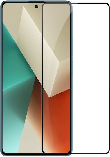 5D Full Glue Full Face Tempered Glass Μαύρο (Redmi Note 13 5G)