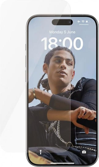 PanzerGlass Ultra-wide Fit Vollflächig gehärtetes Glas (iPhone 15 Pro)
