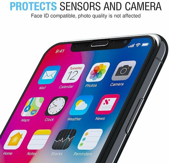 Vollflächig gehärtetes Glas Schwarz (iPhone 13 Pro Max)