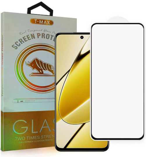 T-Max Fluid Despensing Anti-scratch Glass 3D 0.2mm Full Glue Tempered Glass Black (Realme 11)