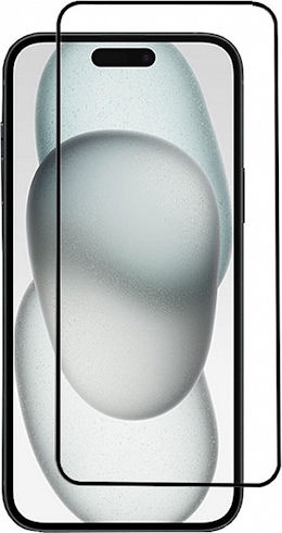 Nuon 3D Full Face Tempered Glass Μαύρο (iPhone 15 Pro Max)