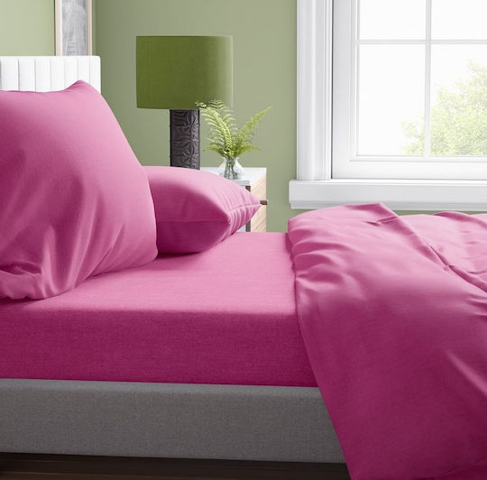 Dimcol Solid Σεντόνι Μονό 160x240εκ. Fuchsia 499
