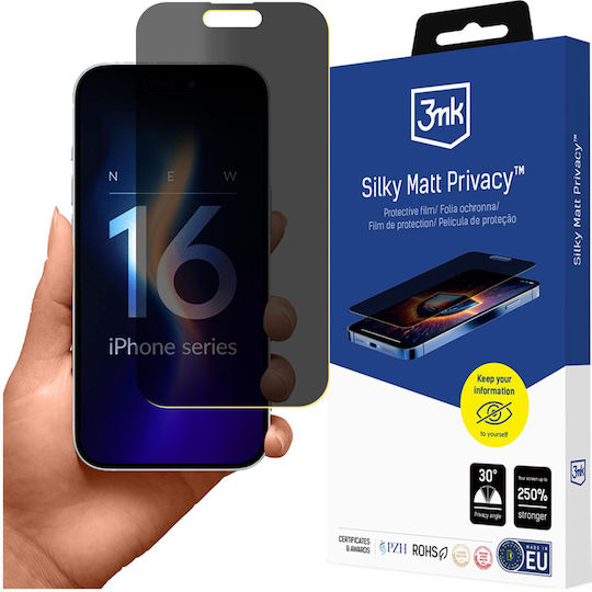 3MK Privacy Matte Screen Protector (Apple iPhone 16 Plus - 3mk)