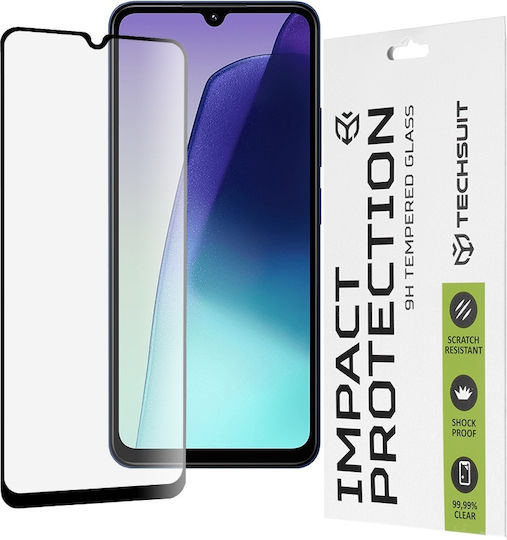 Techsuit Full Glue Full Face Tempered Glass Μαύρο (Xiaomi Redmi 14C)