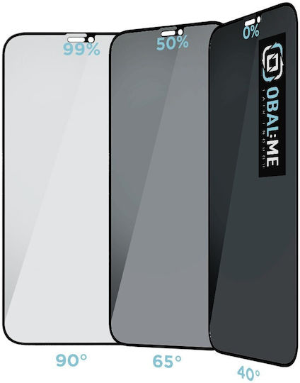 Obal:Me 5D Privacy Tempered Glass Negru (iPhone 12 / 12 Pro)