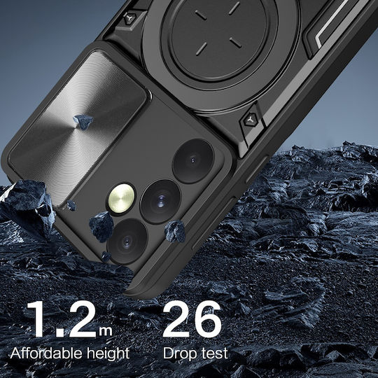 Techsuit Camguard Umschlag Rückseite Metallisch Schwarz (Motorola Edge 50)