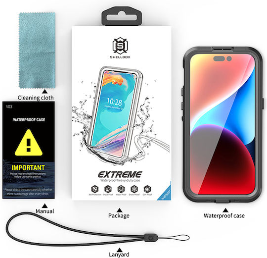 Shellbox 360 Full Cover Σιλικόνης / Πλαστικό Αδιάβροχο Διάφανο (iPhone 16)