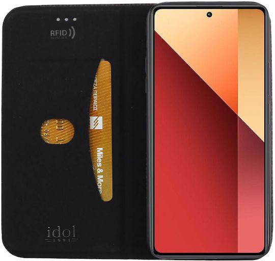 Idol 1991 Elite Anti-rfid Book Piele artificială Negru (Redmi Note 13 Pro 5G / Poco X6)