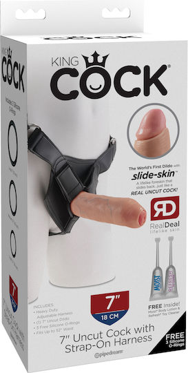Pipedream King Cock Strap-on Harness Harness with Dildo in skin color