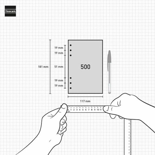 Finocam Daily Diary Refill 2025 11.7x18.1cm