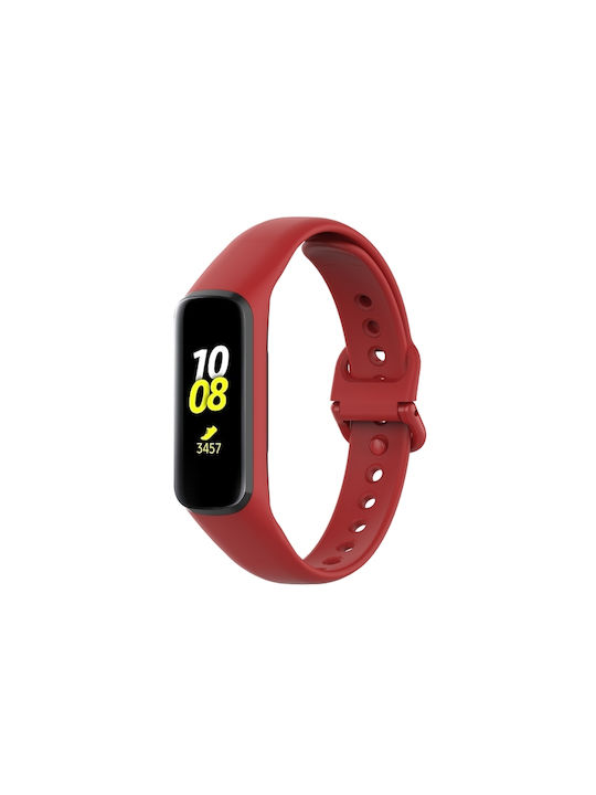 Samsung Galaxy Fit 2 Silicone Watch Band Κόκκινο