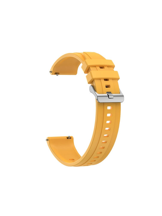 Huawei Watch 4 Tire Pattern Silver Silicone Strap Yellow
