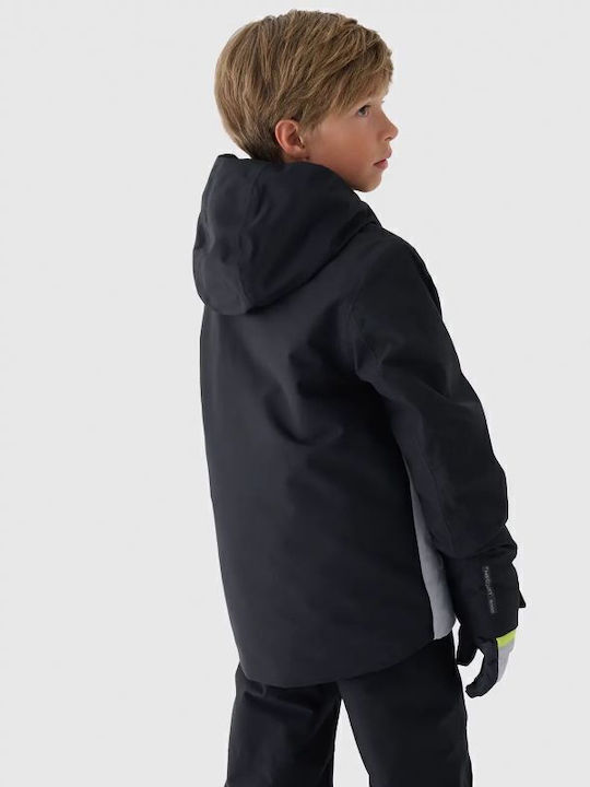 Kids' Sports Jacket with Hood Black