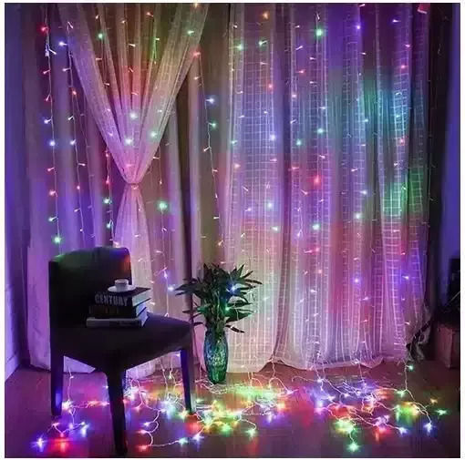 100 Λαμπάκια LED 3μ. x 100εκ. Πολύχρωμα σε Σειρά