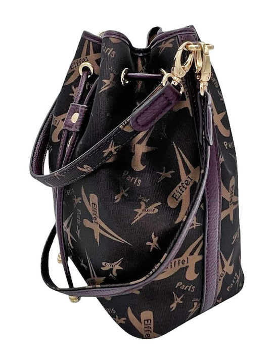 Leather Women's Brown Drawstring Bag